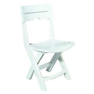 Adams Manufacturing 8575 48 3700 Quick Fold Chair, White