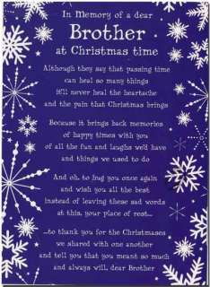   Memoriam Card   In Memory Of A Dear Brother At Christmas Time   C1 08