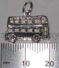 Sterling silver double decker bus charm  