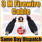 3m meter firewire ieee 1394 4 pin to 4pin cable