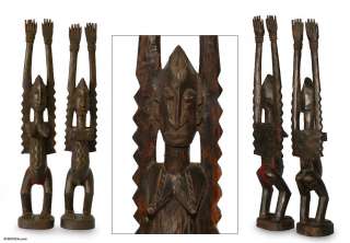 COUPLE~~African Burkina Faso Dogon Sculpture by Novica  