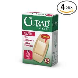 Curad Plastic, X Large Bandage 2 Inches X 4 Inches, 10 Count (Pack of 