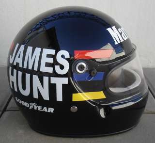 JAMES HUNT 1976    Excelent Replica Helmet    Full Size 11 Scale 