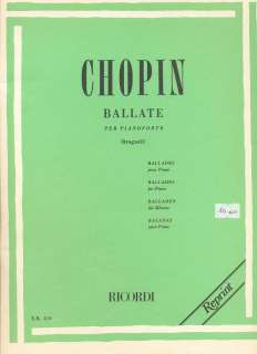 CHOPIN   BALLATE per pianoforte   MUS  