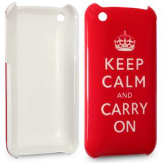 IPHONE 3G 3GS KEEP CALM & CARRY ON BACK COVER CASE  