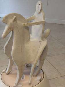 Bruno Gambone cavaliere scultura ceramica pezzo unico  