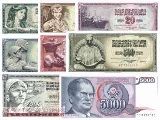 Jugoslawien / Yugoslavia   10   5000 Dinar (8 Banknoten) [SET80] UNC 
