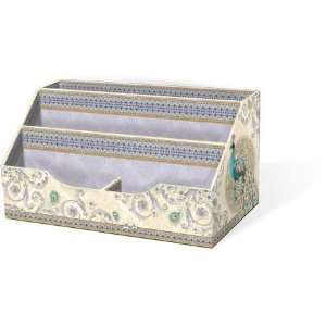  Punch Studio Ivory Peacock Desk Caddy