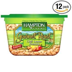 Hampton Farms Chili Limon Peanuts, 16 Ounce Tubs (Pack of 12)  