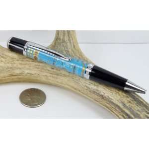  Blue Circuit Board Sierra Vista Pen With a Chrome Finish 