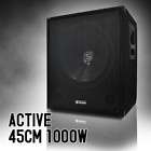 SUBWOOFER ATTIVO 46CM 1000W CASSA BASSI DJ PA DISCO 18