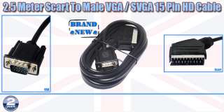   HDTV S VGA Male Connector IN OUT Cable Lead For DVD NEC Player  