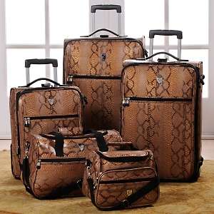 Snake Print 5 piece Luggage Set by Travel Concepts 