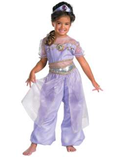 Girls Deluxe Disney Jasmine Costume  Girls Disney Halloween Costumes