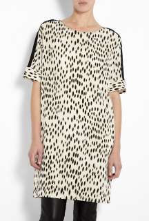 DKNY  Black Elbow Sleeve Animal Print Tunic Dress by DKNY