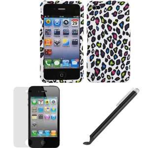  Case + Clear LCD Screen Protector + Black Universal Stylus with Flat 