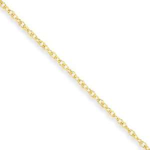  1.25mm, 14 Karat Yellow Gold, Cable Rope Chain   20 inch Jewelry