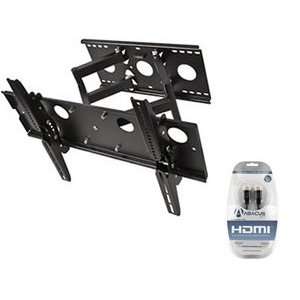 Cheetah Mounts Dual Arm Wall Mount APDAM3B for 32 55 TVs and Abacus24 