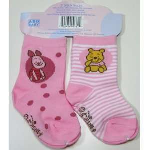  Disney Baby Girls Pooh Infant Socks   Pink Baby