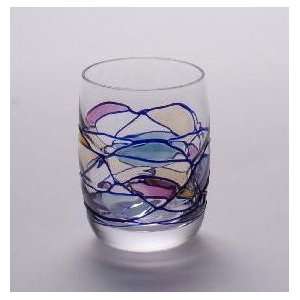   SHOT GLASS Cobalt Blue/Stained Glass Pattern BARWARE