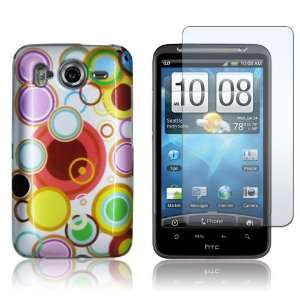 HTC Inspire 4G   Cartoon Bubbles Hard Plastic Skin Case Cover + Clear 