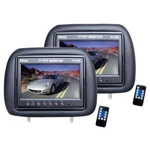   Headrest Pair with Built in 7 TFT LCD Monitors (Black) Electronics