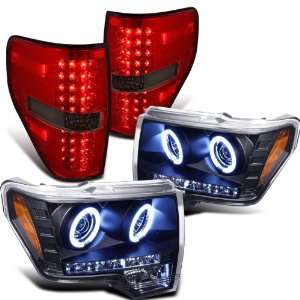   Ford F150 Twin Ccfl Halo LED Projector Head+led Tail Lights Brand New