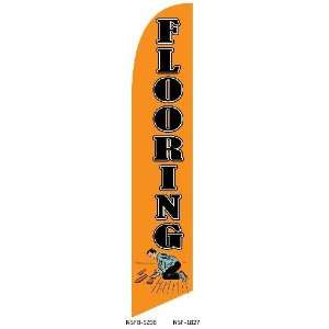 Man 12 foot SUPER Swooper Feather Flag With Heavy Duty 15 foot Pole 