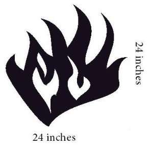 Flame Fire, Tribal Fire, Hood Graphic Graphics Decal Decals Sticker 