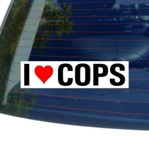  I Love Heart COPS   Window Bumper Sticker Automotive