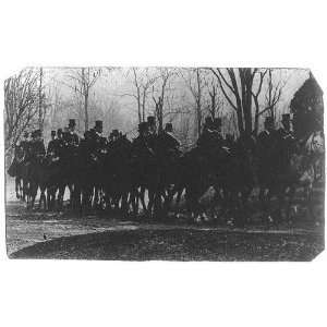  Large group of top hatted men,women on horseback,c1860 