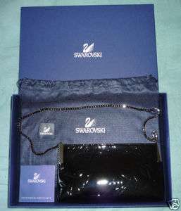 New Authentic $360 Daniel Swarovski Black Leather Bag  