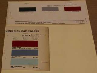 Ford ca. 1951   1954 Commercial Car & Truck Paint Chips  