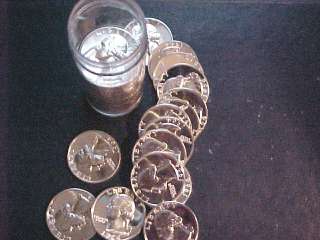 1964 Proof Washington Silver Quarter Roll,,40 Gem Coins  