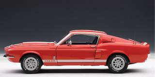 1967 Shelby Mustang GT500 Red w/ White Stripes 118 Scale Diecast 