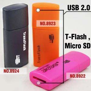 Mini Hi Speed USB 2.0 External Memory Card Reader Writer T Flash TF 