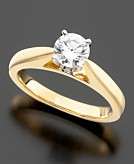    Diamond Ring 14k Gold Certified Diamond Solitaire Engagement 