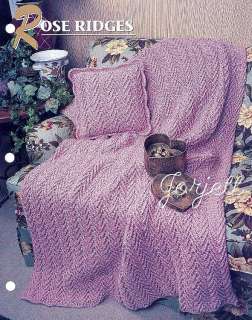 Rose Ridges Afghan & Pillow, Annies crochet pattern  