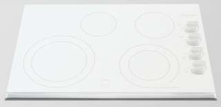   Gallery 30 30 Inch White Electric Stovetop Cooktop FGEC3065KW  