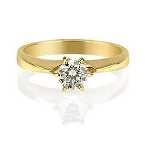 Holyland 1/3 CARAT SOLITAIRE DIAMOND ENGAGEMENT RING 14K Y 