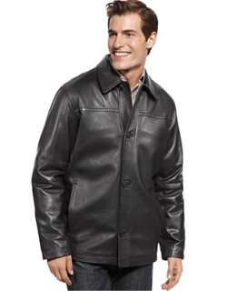 Perry Ellis Portfolio Jacket, Leather Car Coat   Coats & Jackets   Men 