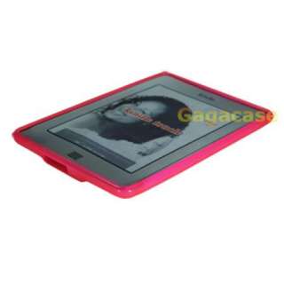 Hot Pink  Kindle Touch (3G WiFi) TPU Gel Case Skin Cover +Screen 