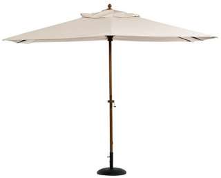 Wooden Large 10 Feet Oversized Rectangle Market Umbrella Natural With 