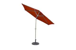 RED 9 FOOT ALUMINUM UMBRELLA w/CRANK AND TILT