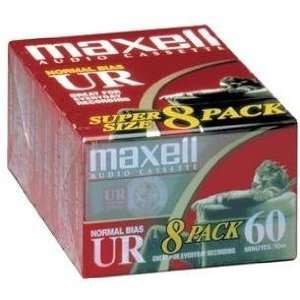 Maxell UR 60 Blank Audio Cassette Tape 8 Pack  