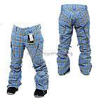   Womens 2012 Snowboard Lady Luck Groupie Plaid GLORIA PANTS MEDIUM