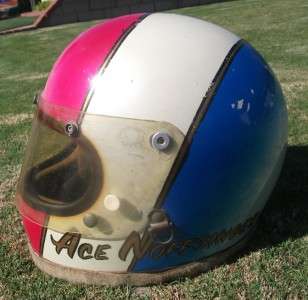 VINTAGE 1970 BELL TOPTEX HELMET ASCOT PARK SPRINT/MIDGET CAR LEGEND 