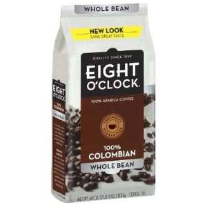 Eight OClock Coffee 100% Columbian Whole Bean, 40 oz ctage (Quantity 