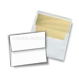  A8 FOIL LINED Envelopes   Ultra White Envelopes with Gold 