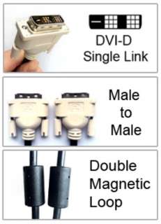   DVI D MALE TO MALE FOR DVD LCD MONITOR   NEW   FAST US SHIPPING  